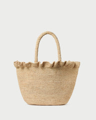 Loeffler Randall / Cyrus Natural Ruffled Woven Tote
