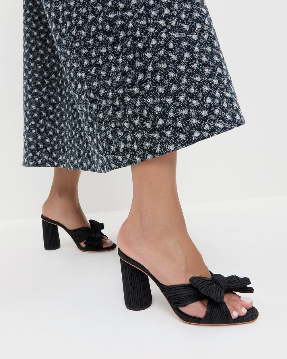 Loeffler Randall / Penny Black Pleated Bow Heel