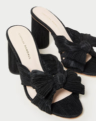 Loeffler Randall / Penny Black Pleated Bow Heel