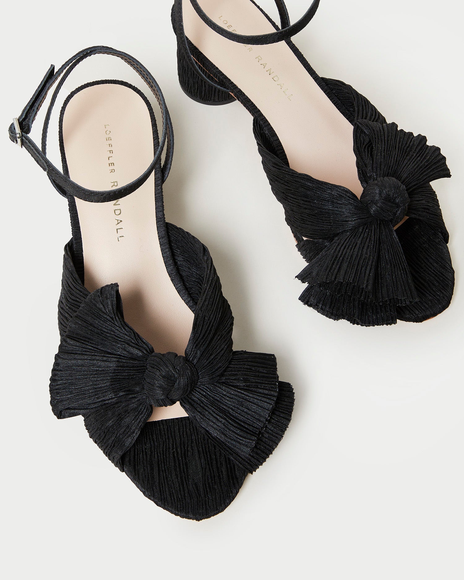 Loeffler Randall / Dahlia Black Pleated Bow Heel