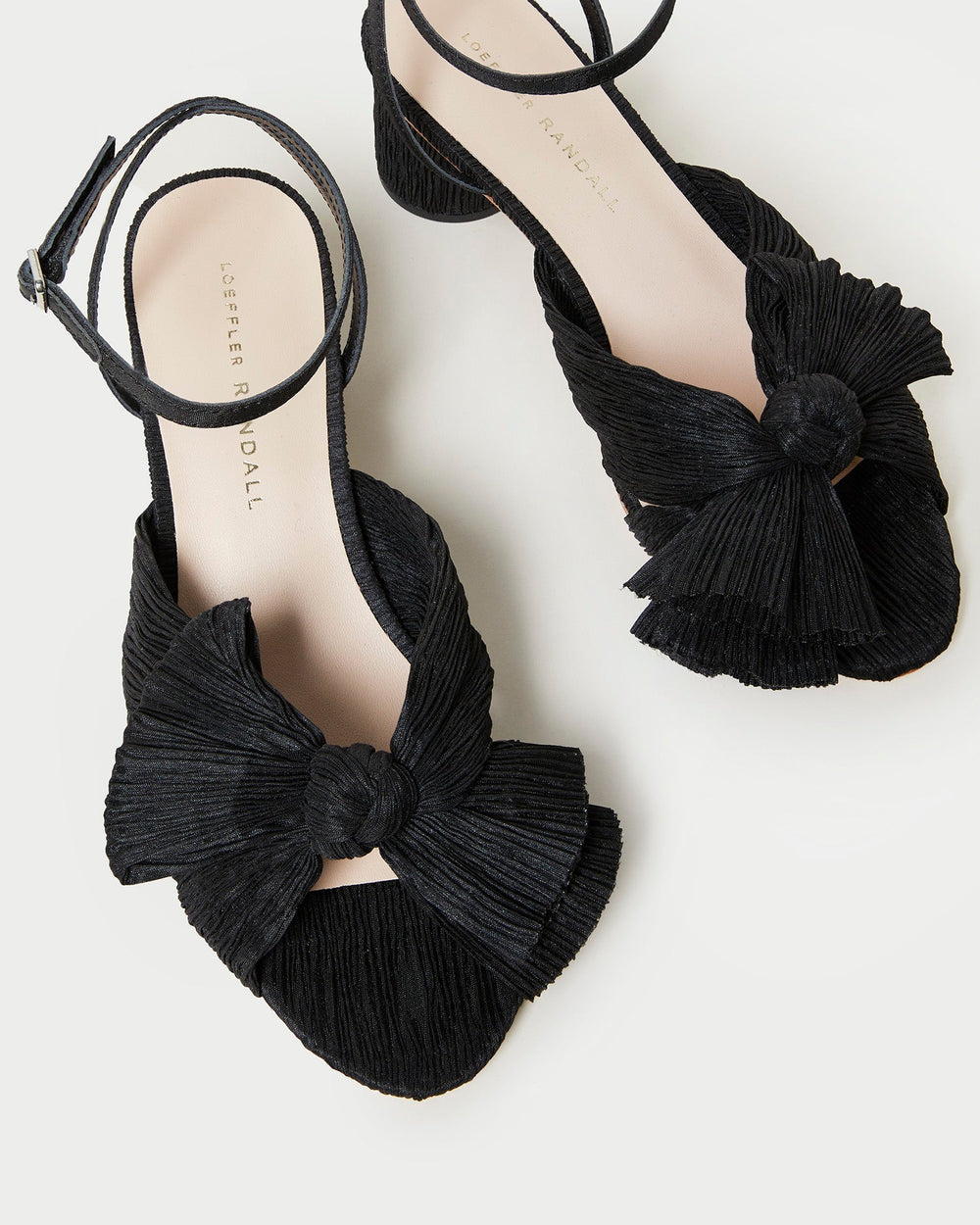Loeffler Randall / Dahlia Black Pleated Bow Heel