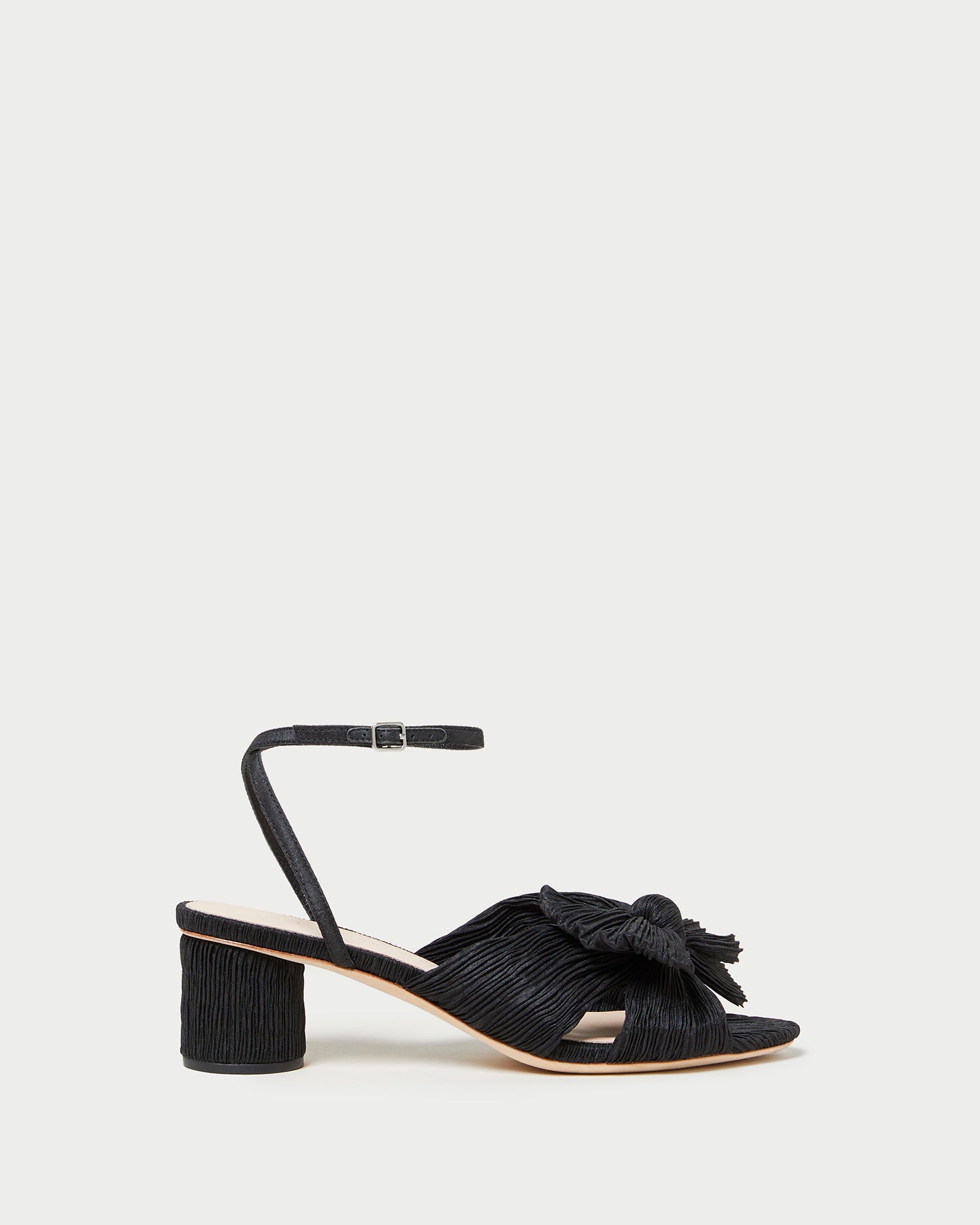 Loeffler Randall / Dahlia Black Pleated Bow Heel