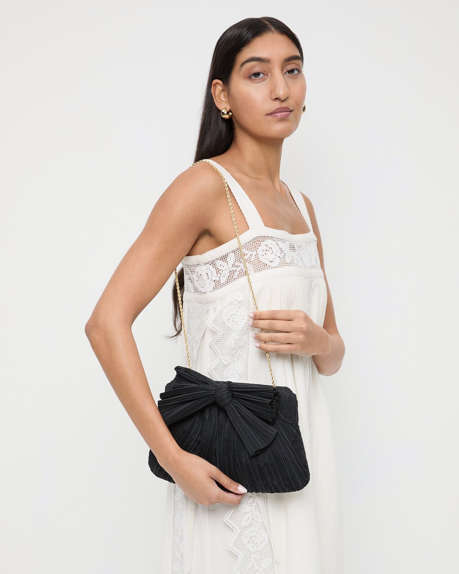 Loeffler Randall / Rayne Black Bow Clutch