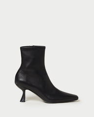 Loeffler Randall / Thandy Black Leather Curved Heel Bootie