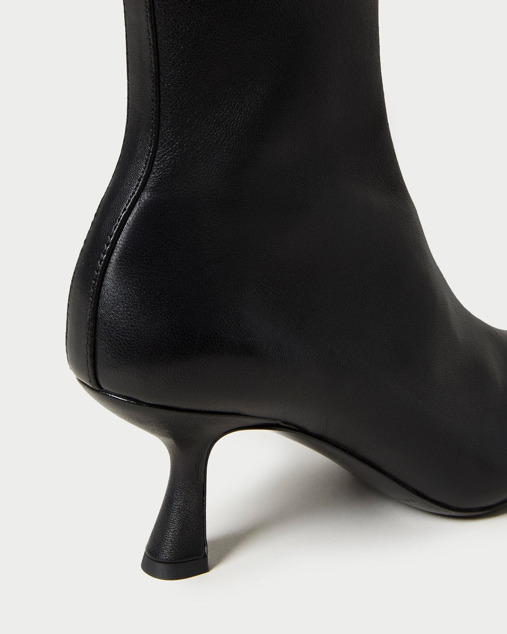 Loeffler Randall / Thandy Black Leather Curved Heel Bootie