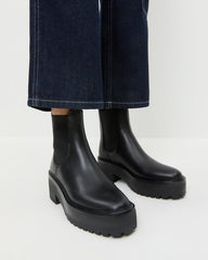 Loeffler Randall / Reggie Black Leather Chelsea Boot