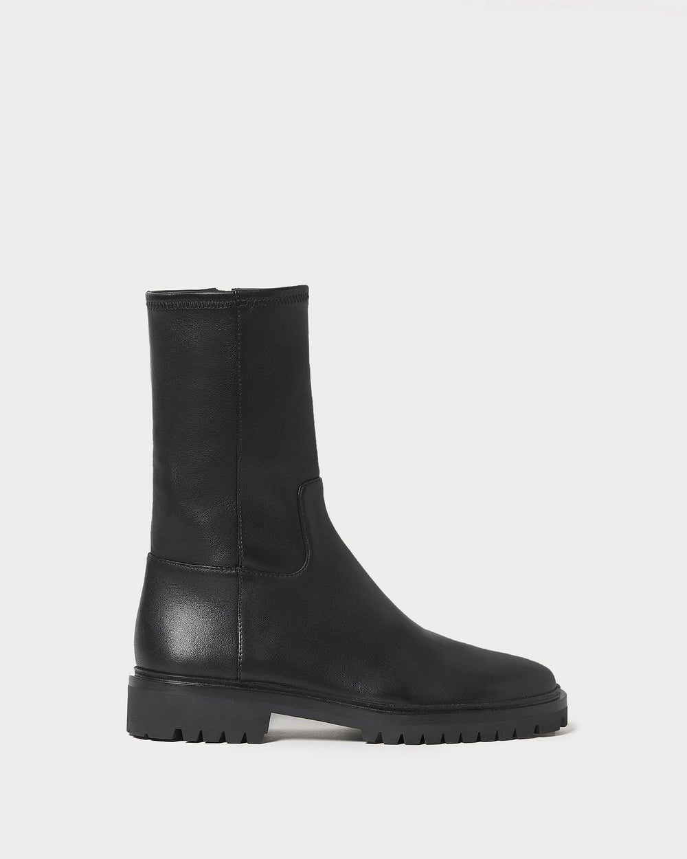 Loeffler Randall / Danny Black Leather Lug Boot