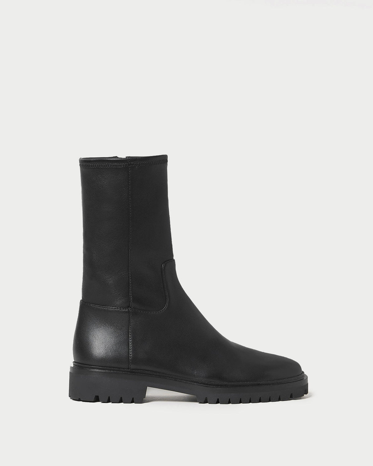 Loeffler Randall / Danny Black Leather Lug Boot