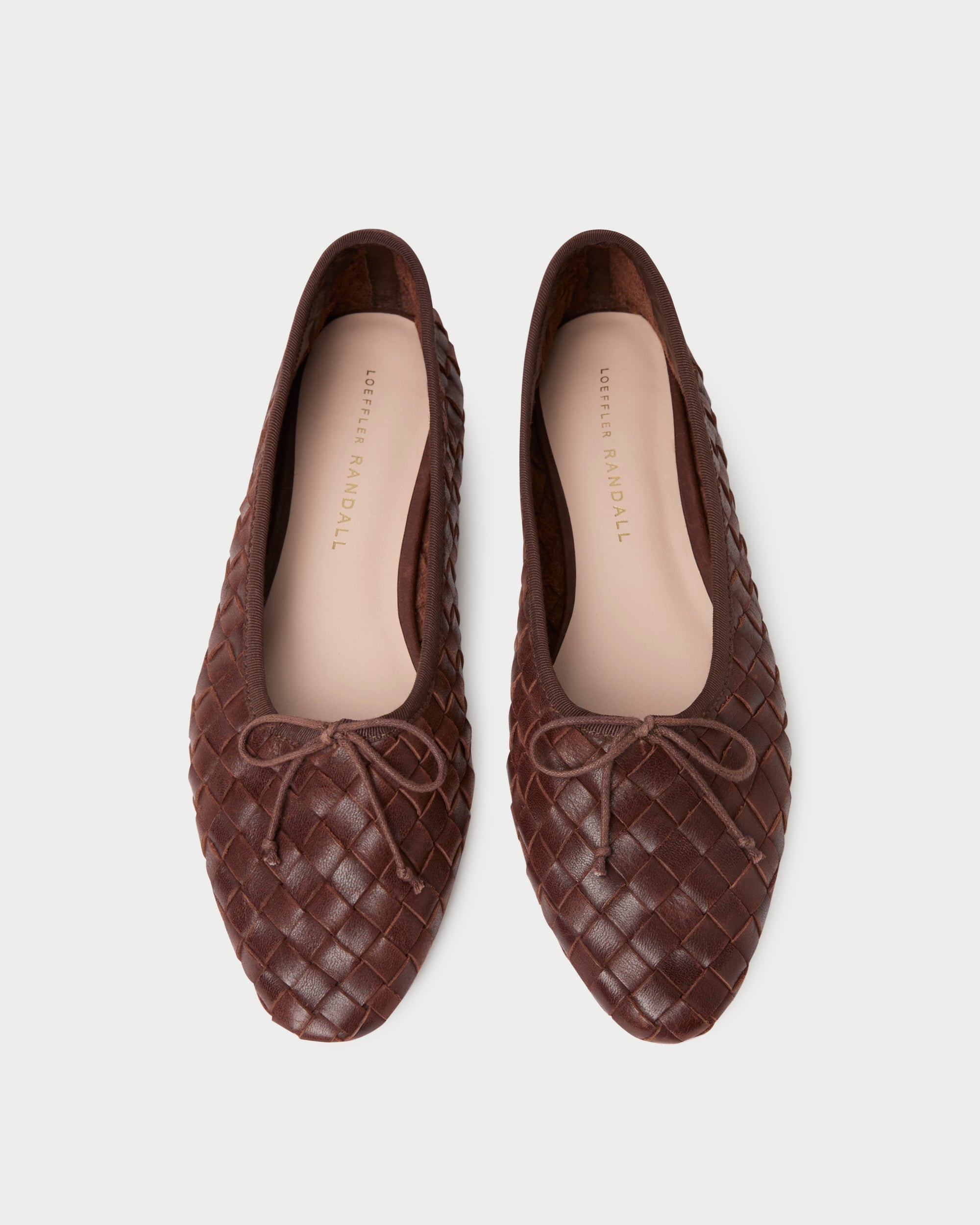 Loeffler Randall / Landry Chocolate Woven Ballet Flat