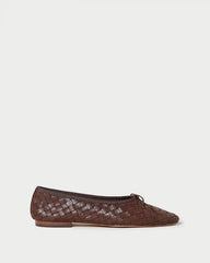 Loeffler Randall / Landry Chocolate Woven Ballet Flat