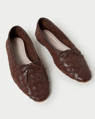 Loeffler Randall / Landry Chocolate Woven Ballet Flat