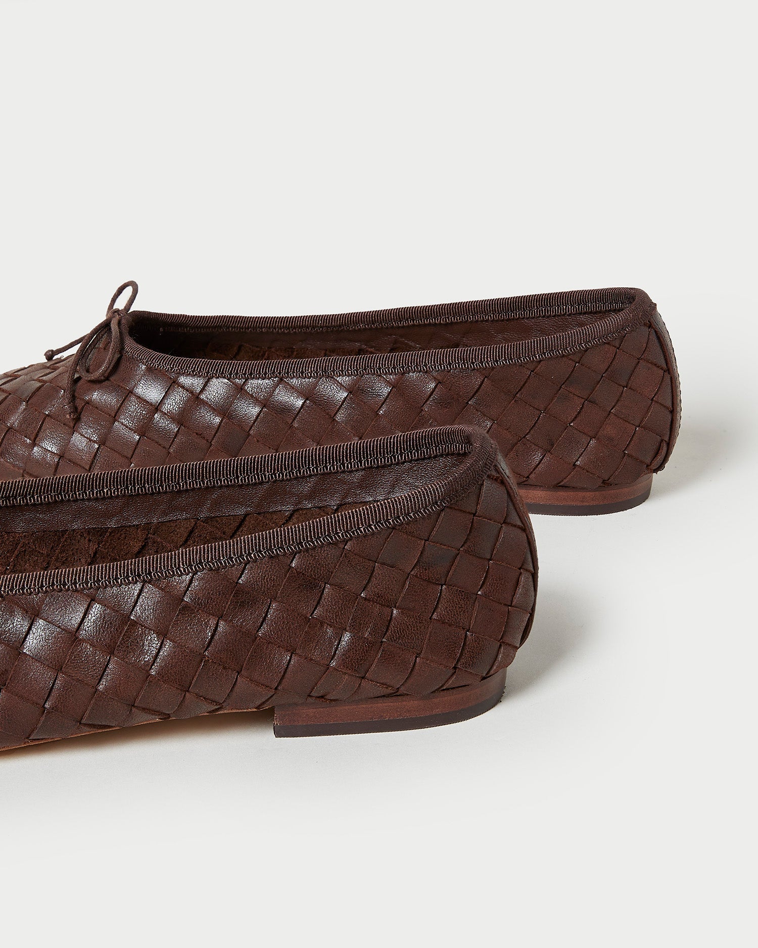Loeffler Randall / Landry Chocolate Woven Ballet Flat