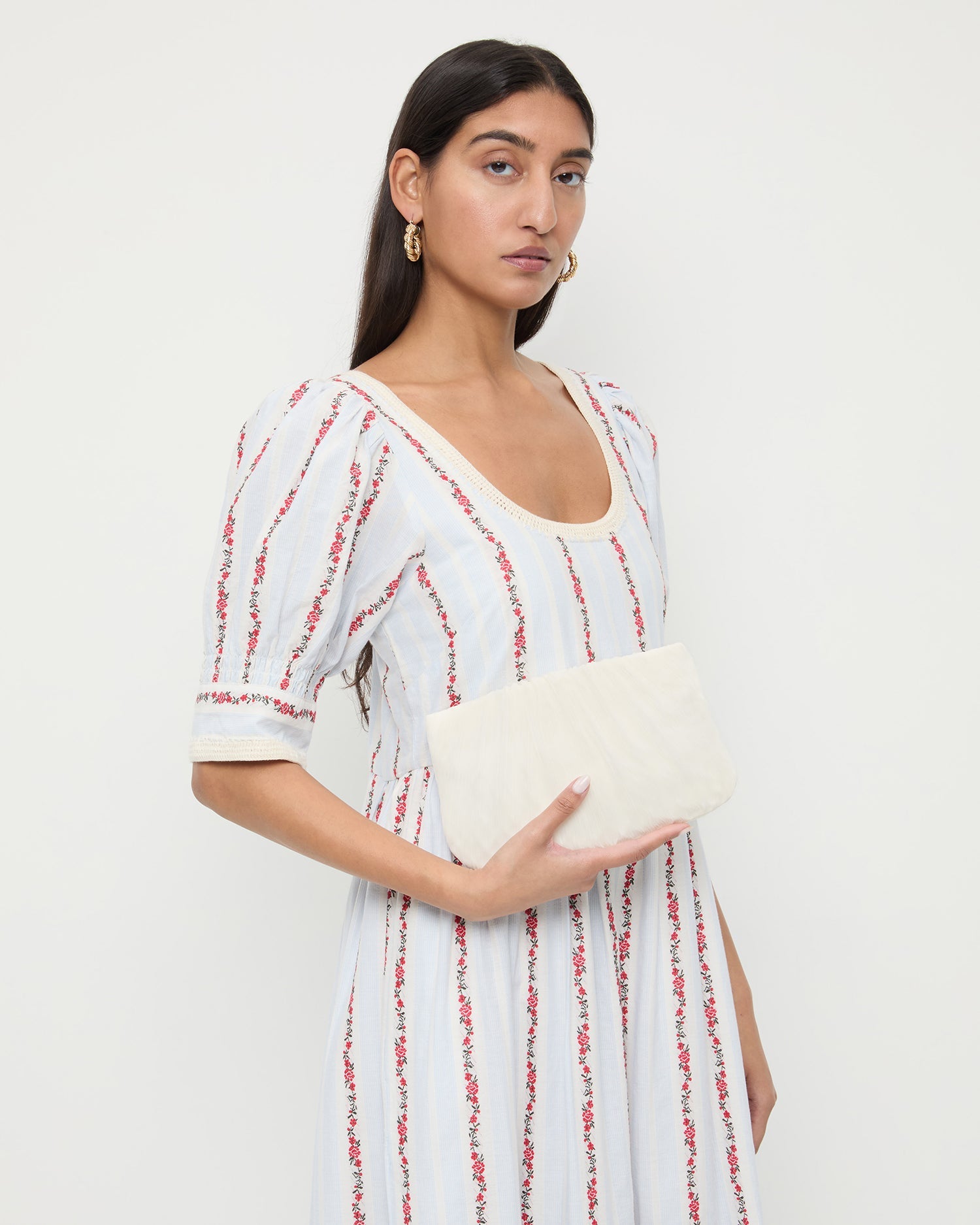 Loeffler Randall / Brit Pearl Flat Pleated Clutch