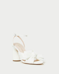 Loeffler Randall / Camellia White Pleated Bow Heel