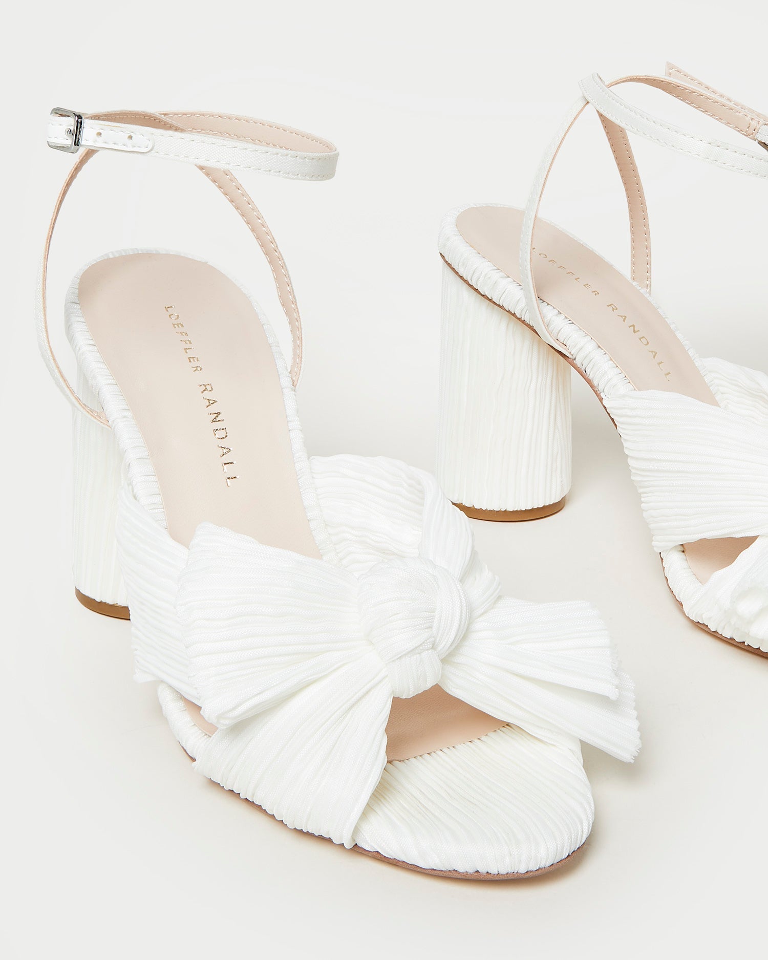 Loeffler Randall / Camellia White Pleated Bow Heel