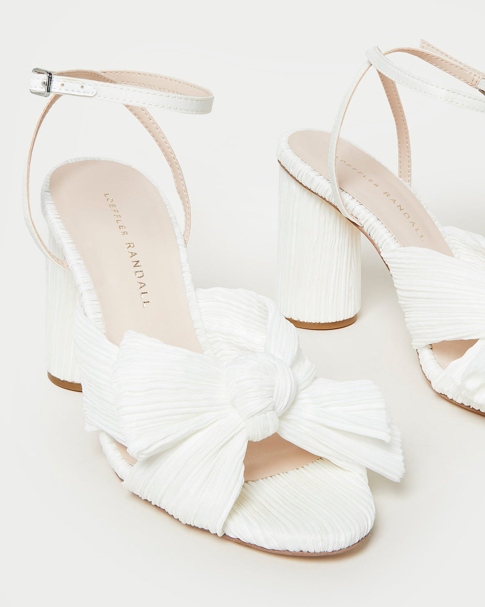 Loeffler Randall / Camellia White Pleated Bow Heel