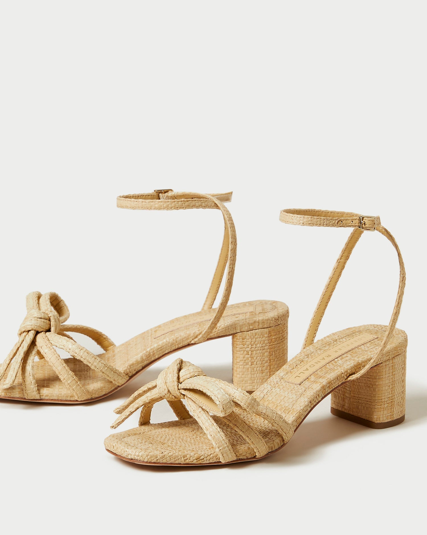 Loeffler Randall / Mikel Natural Bow Mid-Heel Sandal