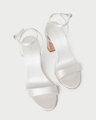 Loeffler Randall / Malia Cream Curved-Heel Sandal