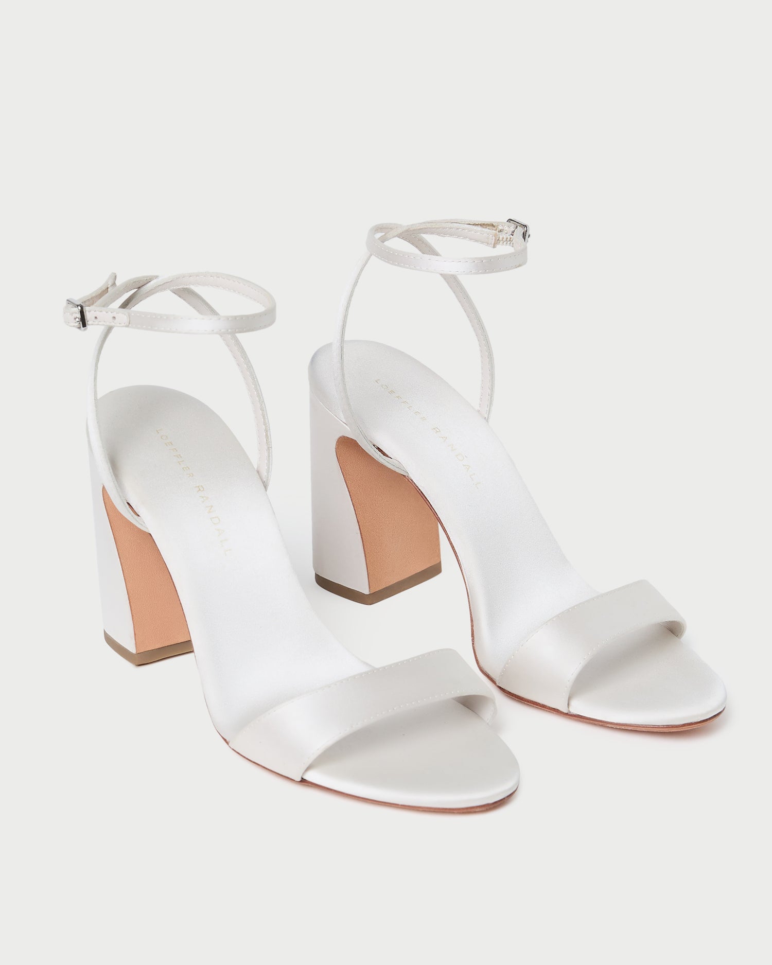 Loeffler Randall / Malia Cream Curved-Heel Sandal