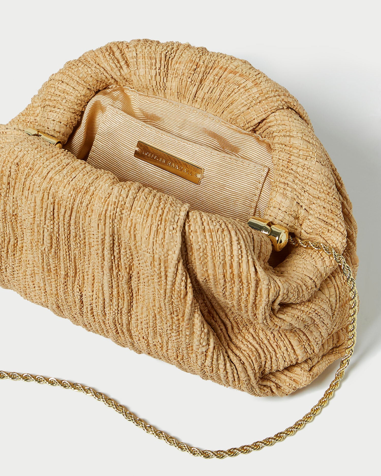Loeffler Randall / Bailey Natural Pleated Dome Clutch