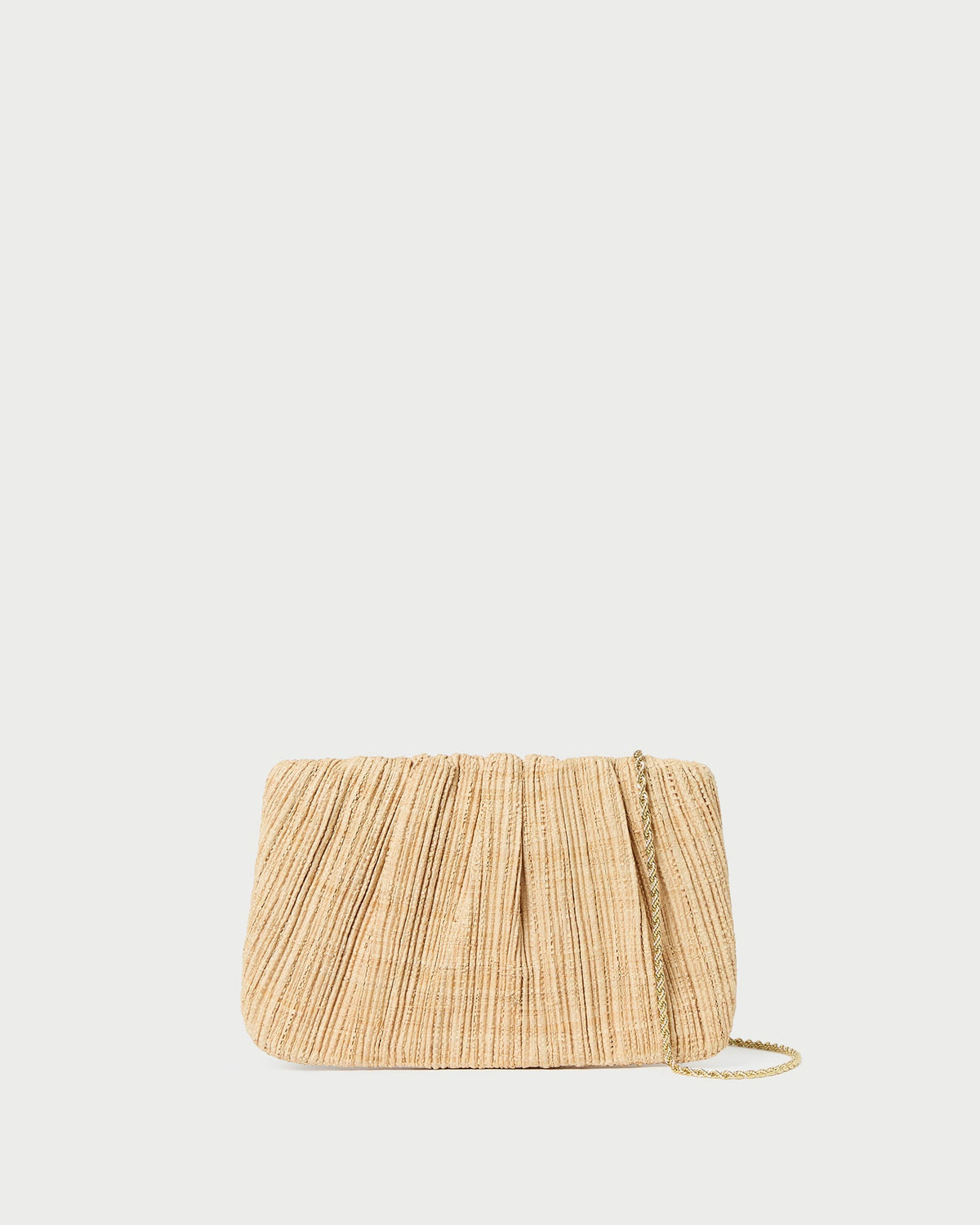 Loeffler Randall / Brit Natural Flat Pleated Clutch