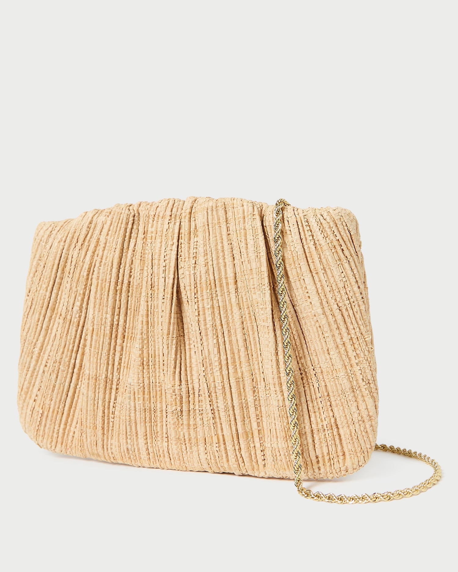 Loeffler Randall / Brit Natural Flat Pleated Clutch