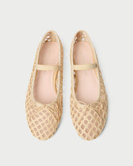 Loeffler Randall / Leonie Natural Crochet Ballet Flat