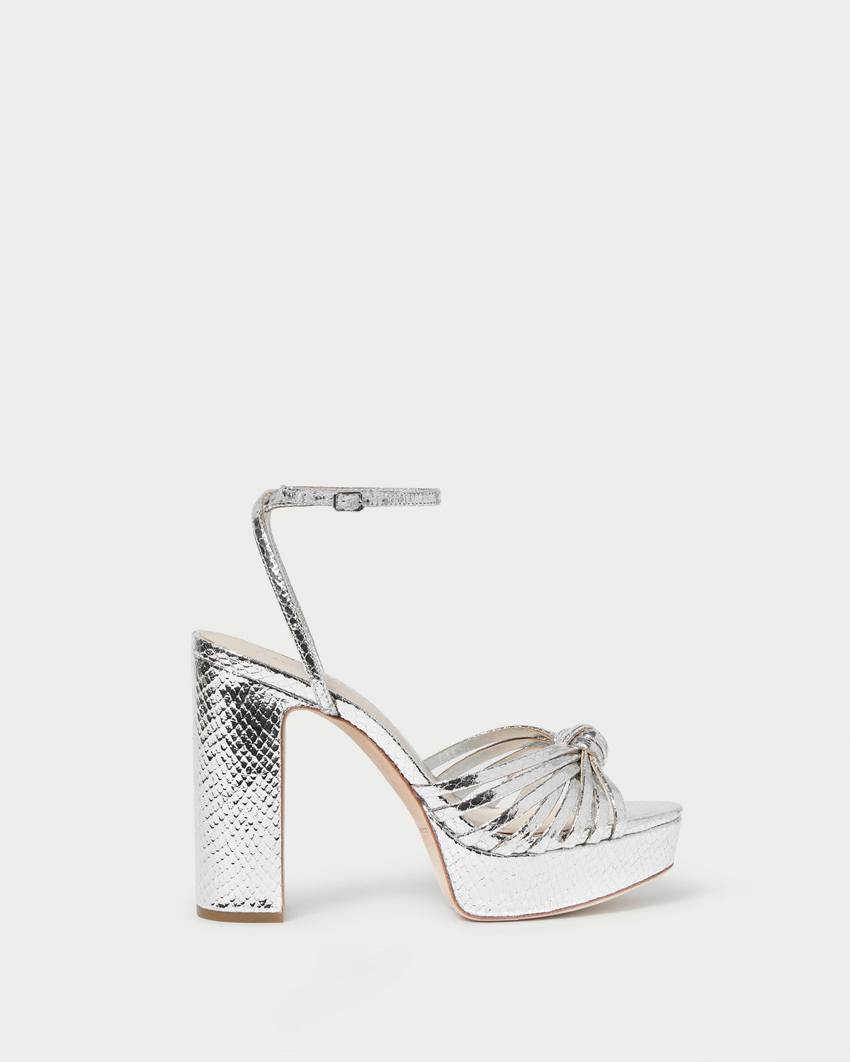 Loeffler Randall / Rivka Silver Knot Platform Sandal