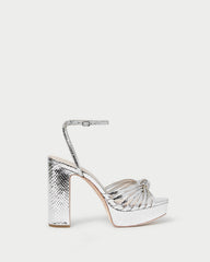 Loeffler Randall / Rivka Silver Knot Platform Sandal