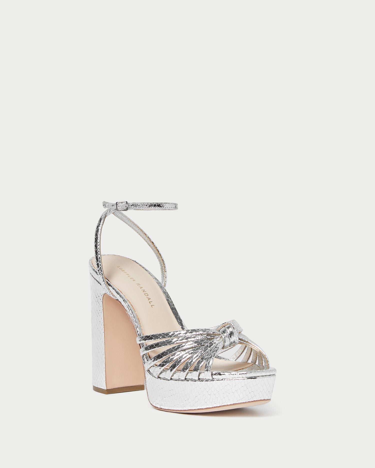Loeffler Randall / Rivka Silver Knot Platform Sandal