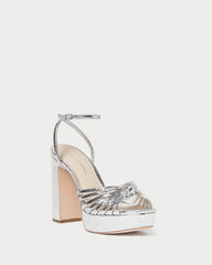 Loeffler Randall / Rivka Silver Knot Platform Sandal