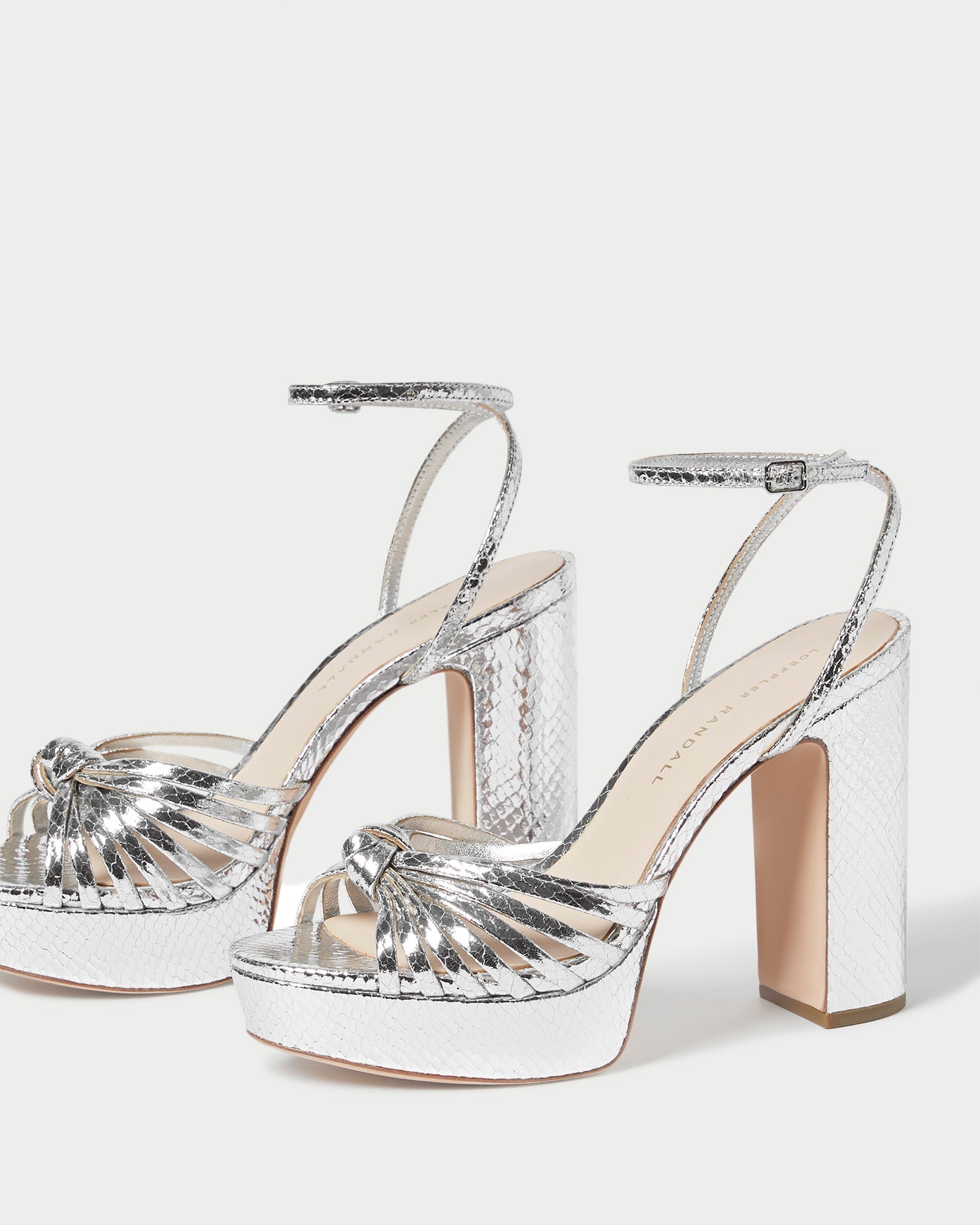 Loeffler Randall / Rivka Silver Knot Platform Sandal