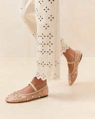 Loeffler Randall / Leonie Caramel/Crystal Ballet Flat