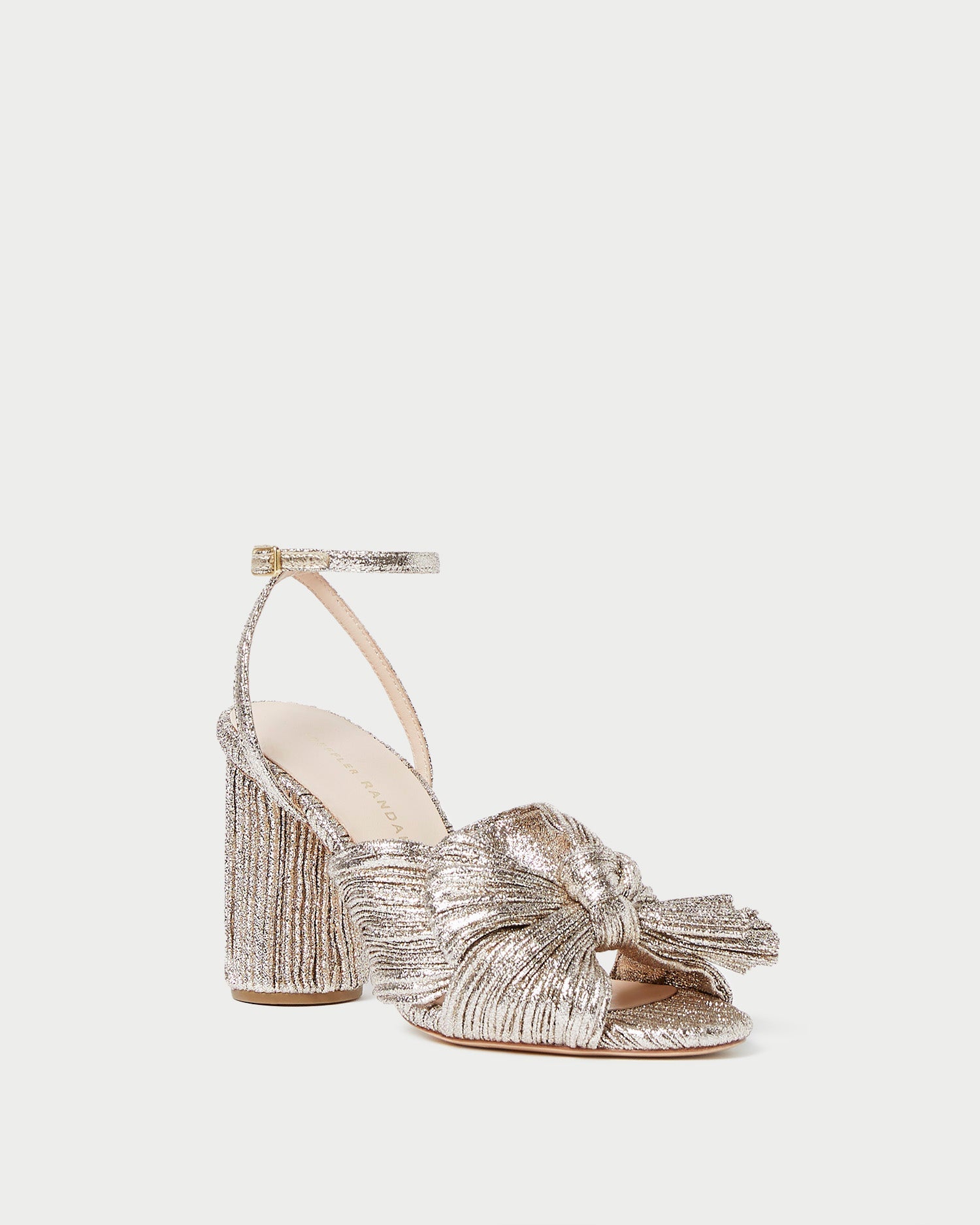 Loeffler Randall / Camellia Champagne Pleated Bow Heel