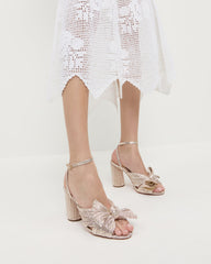 Loeffler Randall / Camellia Champagne Pleated Bow Heel