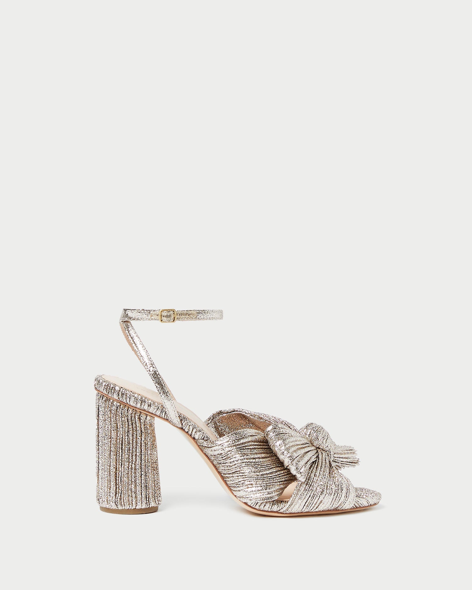 Loeffler Randall / Camellia Champagne Pleated Bow Heel