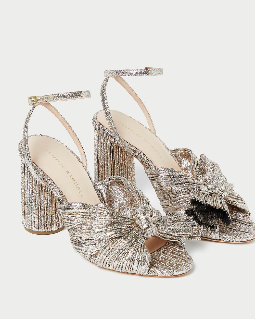 Loeffler Randall / Camellia Champagne Pleated Bow Heel