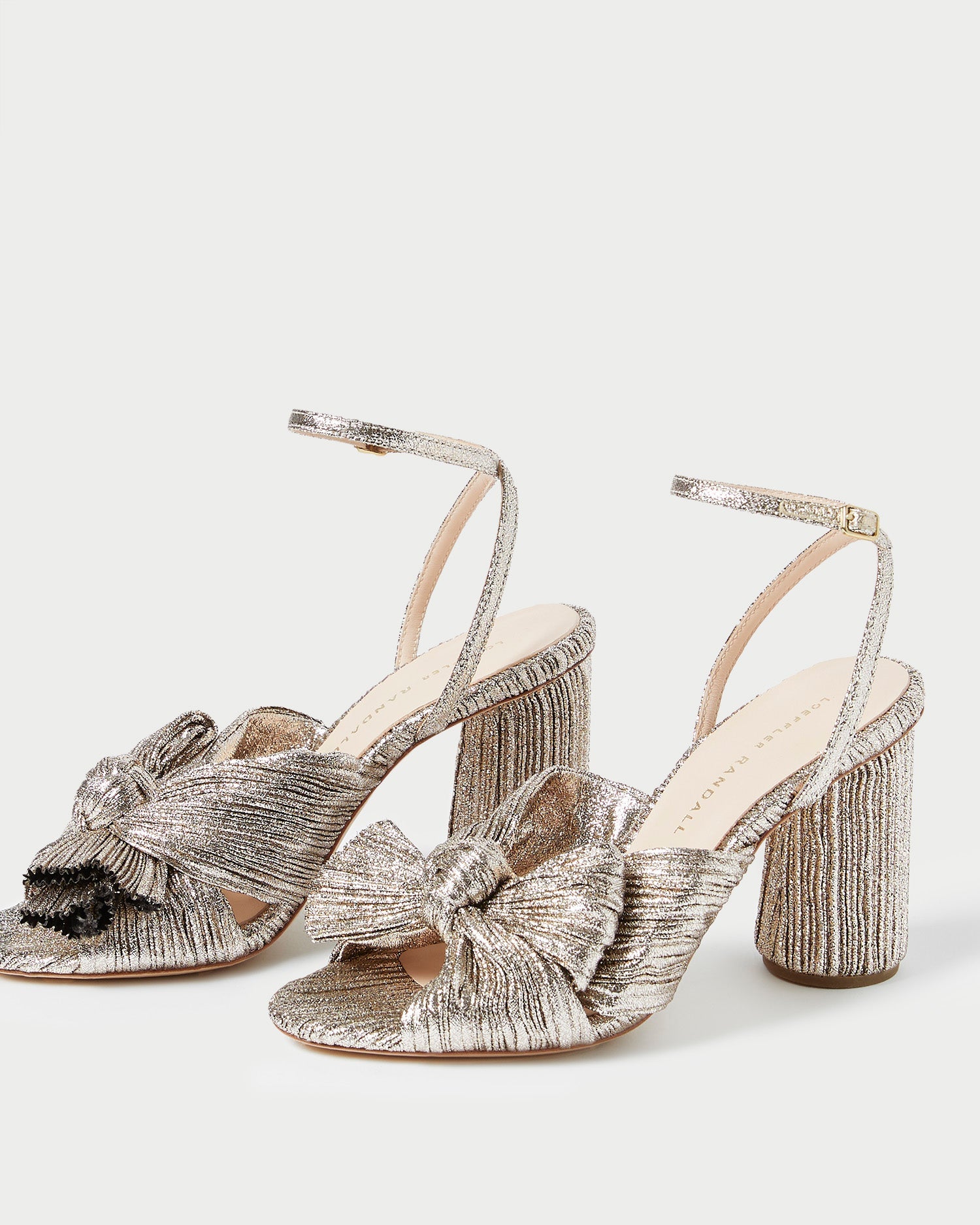 Loeffler Randall / Camellia Champagne Pleated Bow Heel