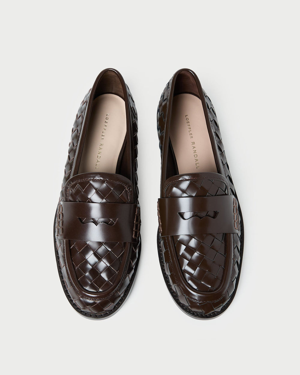Loeffler Randall / Rachel Espresso Woven Leather Loafer