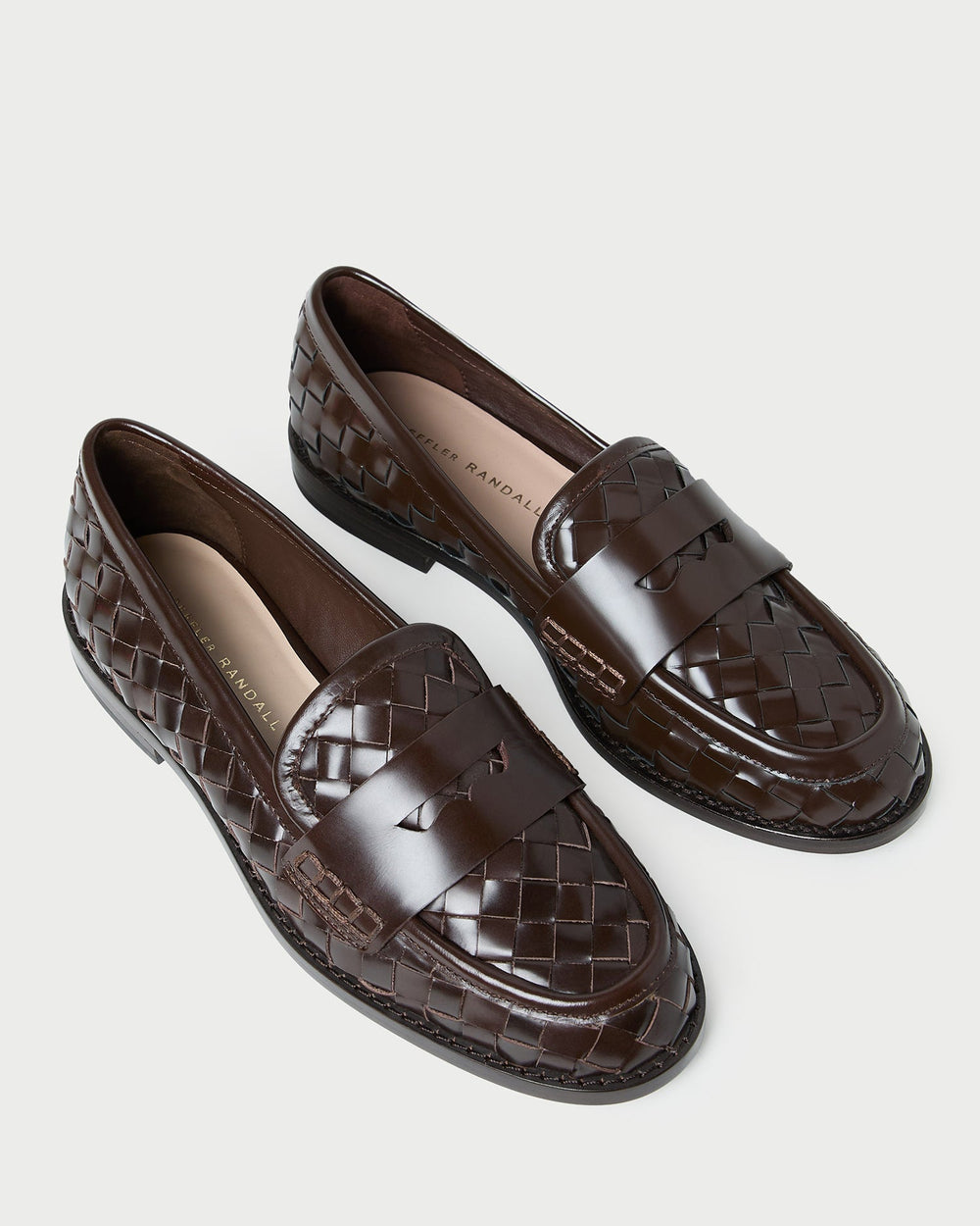 Loeffler Randall / Rachel Espresso Woven Leather Loafer