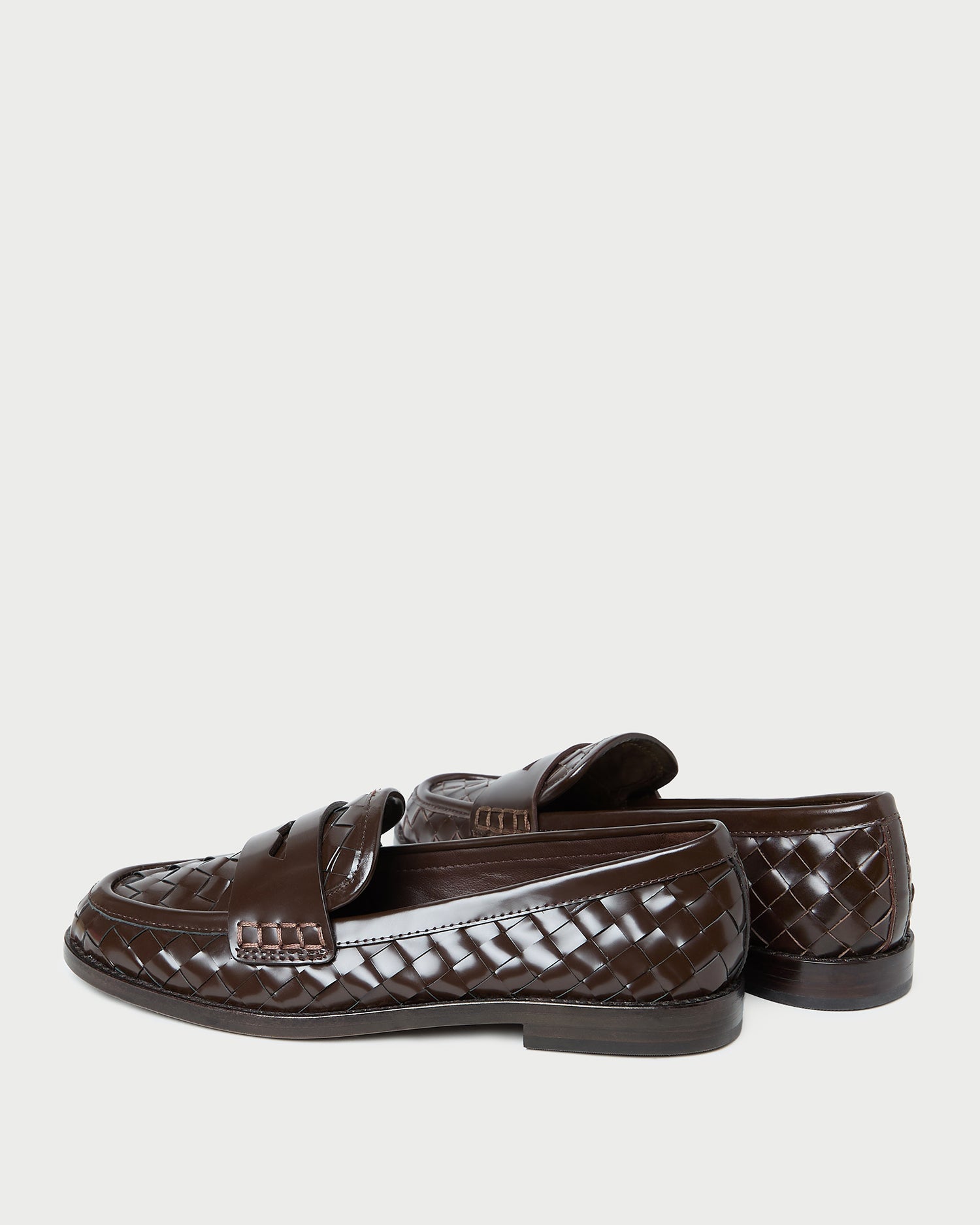 Loeffler Randall / Rachel Espresso Woven Leather Loafer