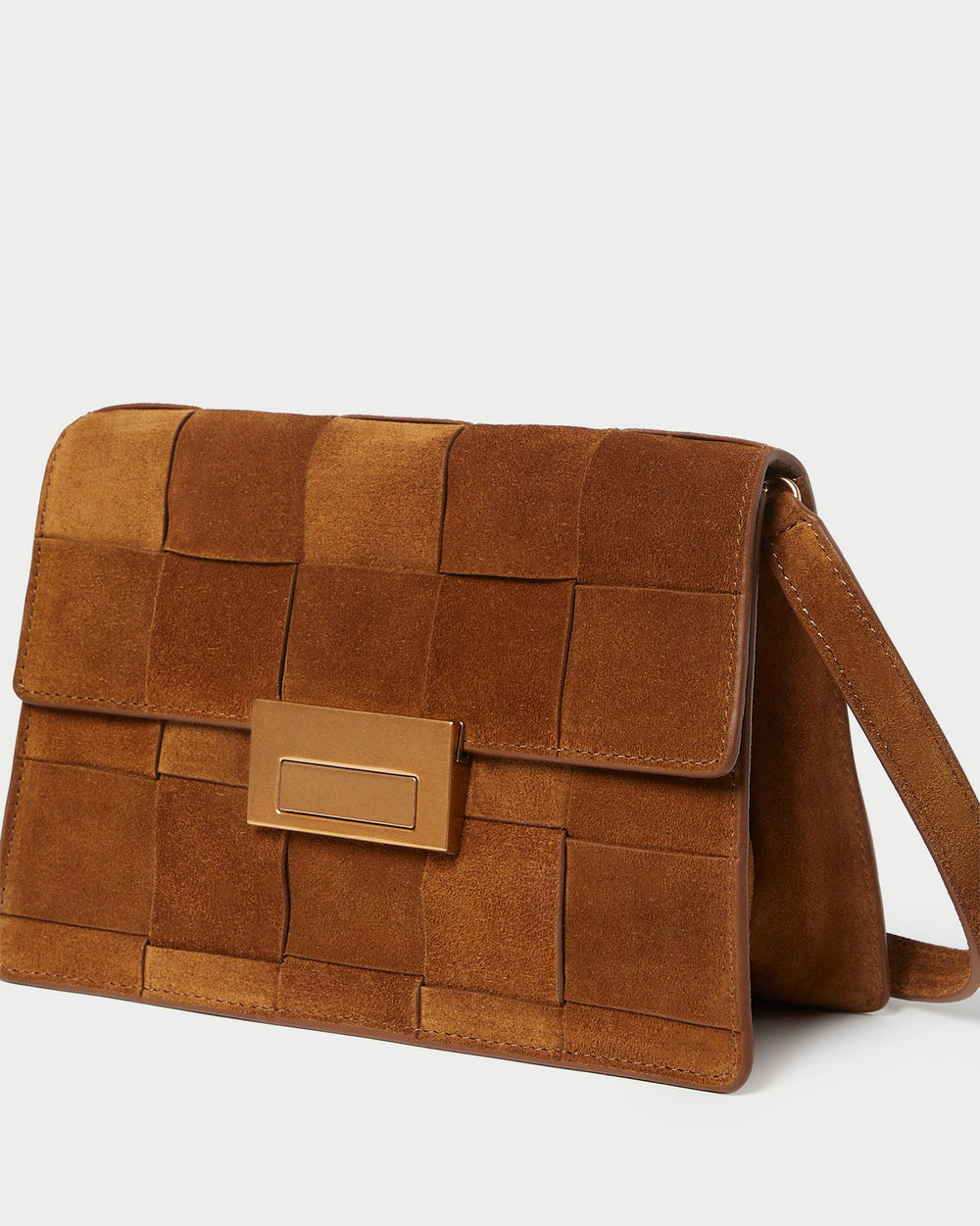 Loeffler Randall / Delphine Cacao Suede Shoulder Bag