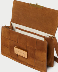 Loeffler Randall / Delphine Cacao Suede Shoulder Bag