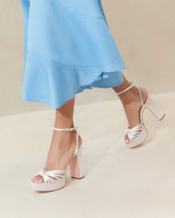 Loeffler Randall / Rivka Cream Knot Platform Sandal