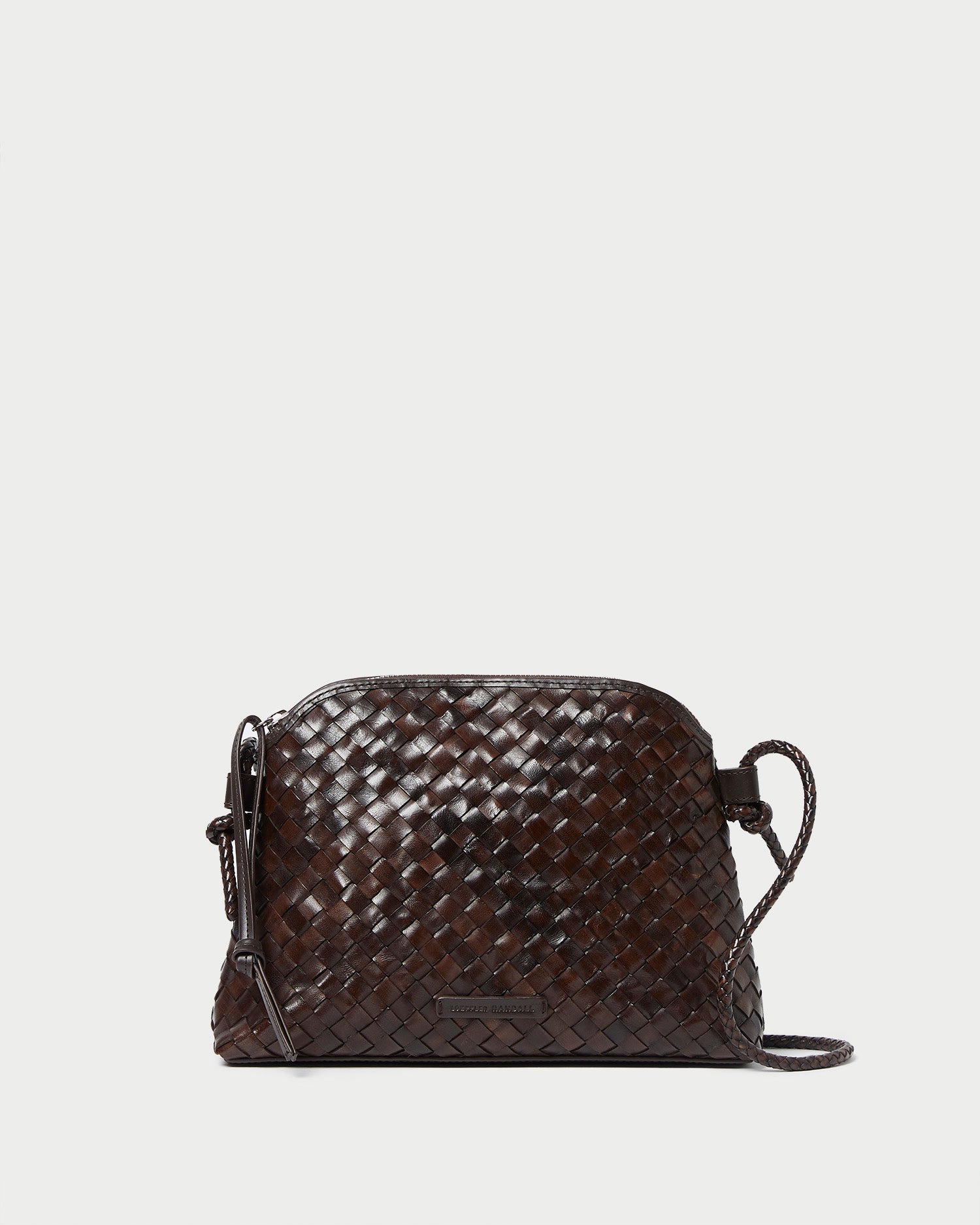 Loeffler Randall / Mallory Chocolate Woven Leather Crossbody