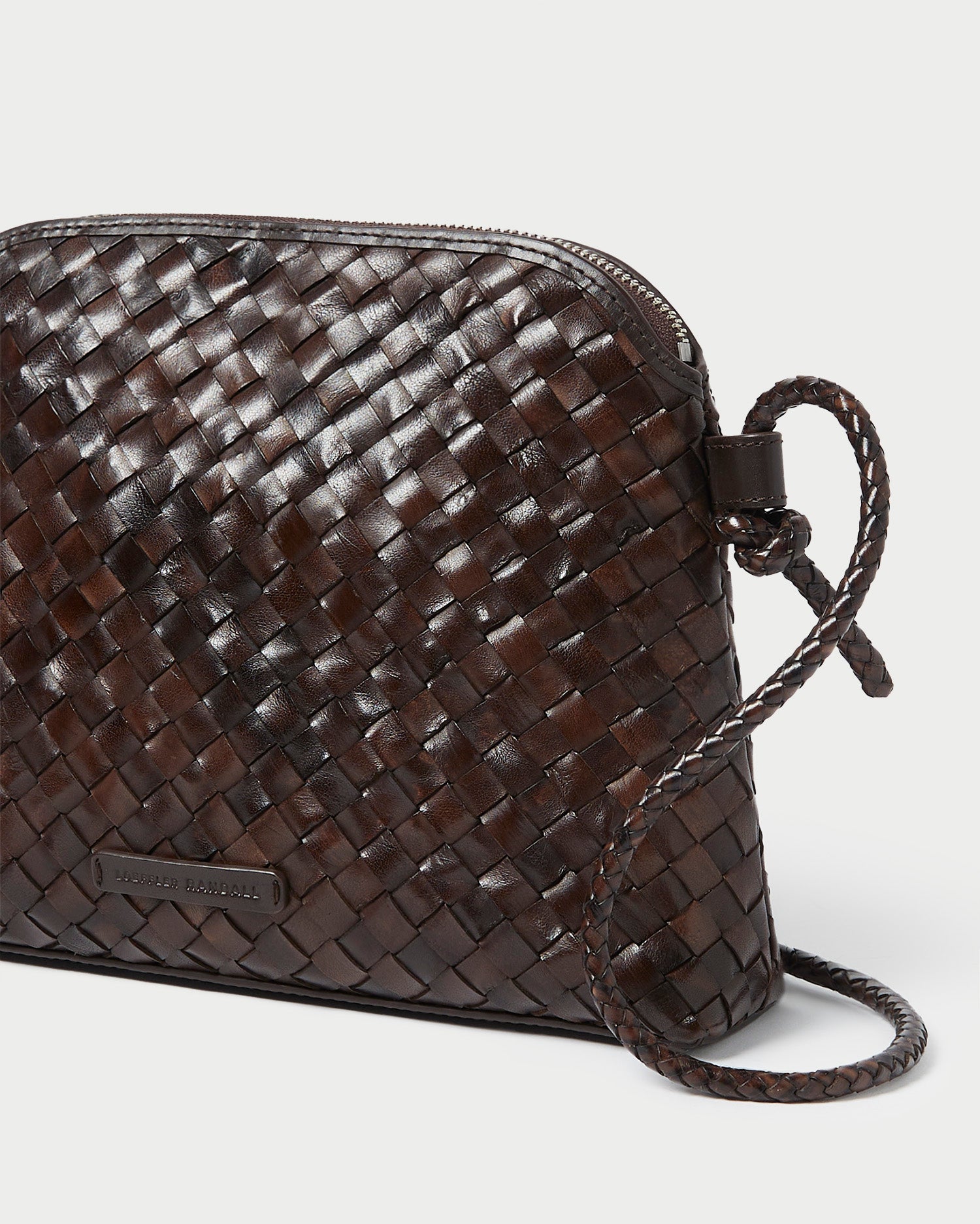 Loeffler Randall / Mallory Chocolate Woven Leather Crossbody