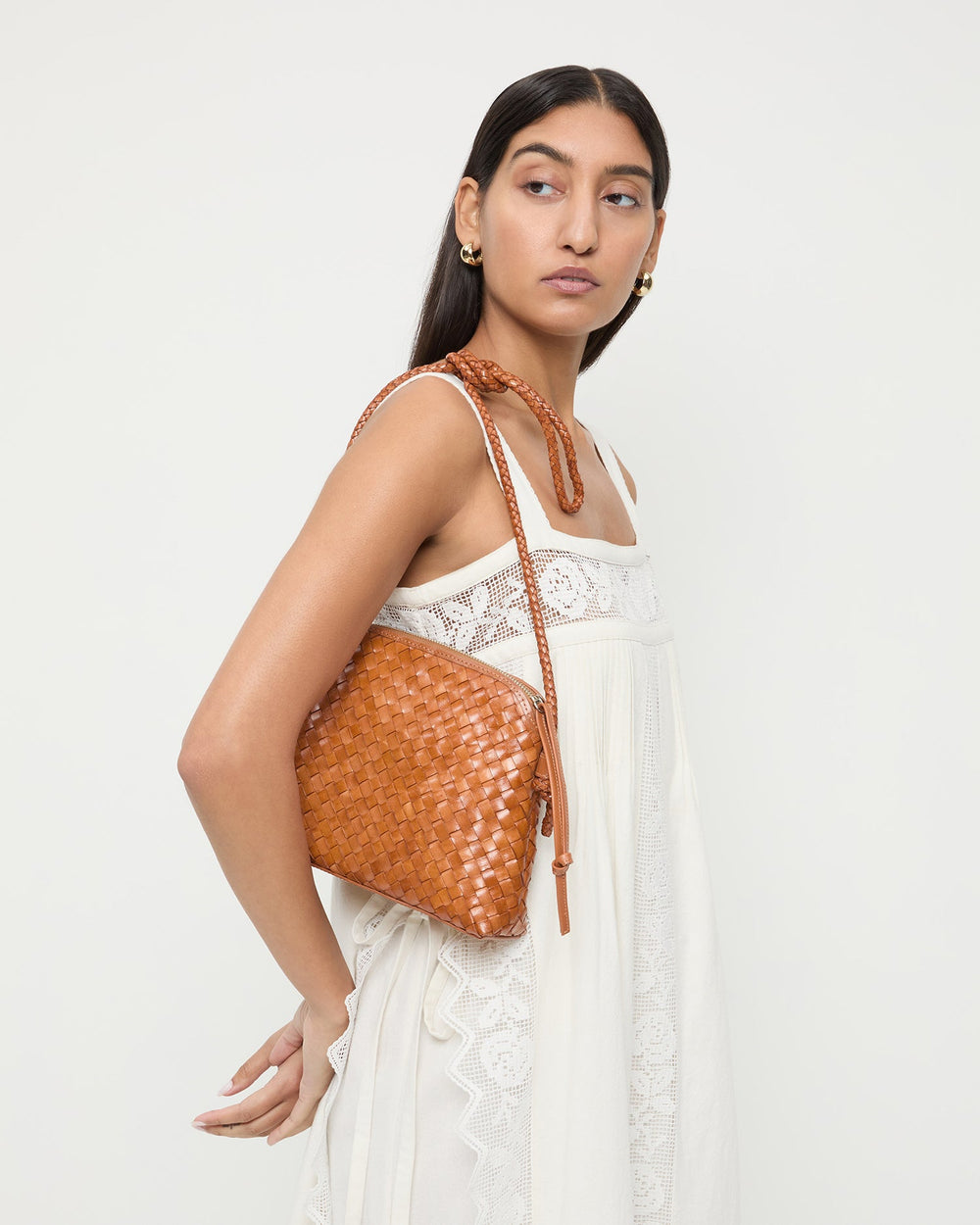 Loeffler Randall / Mallory Timber Woven Leather Crossbody