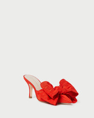 Loeffler Randall / Margot Red Moiré Bow Mule