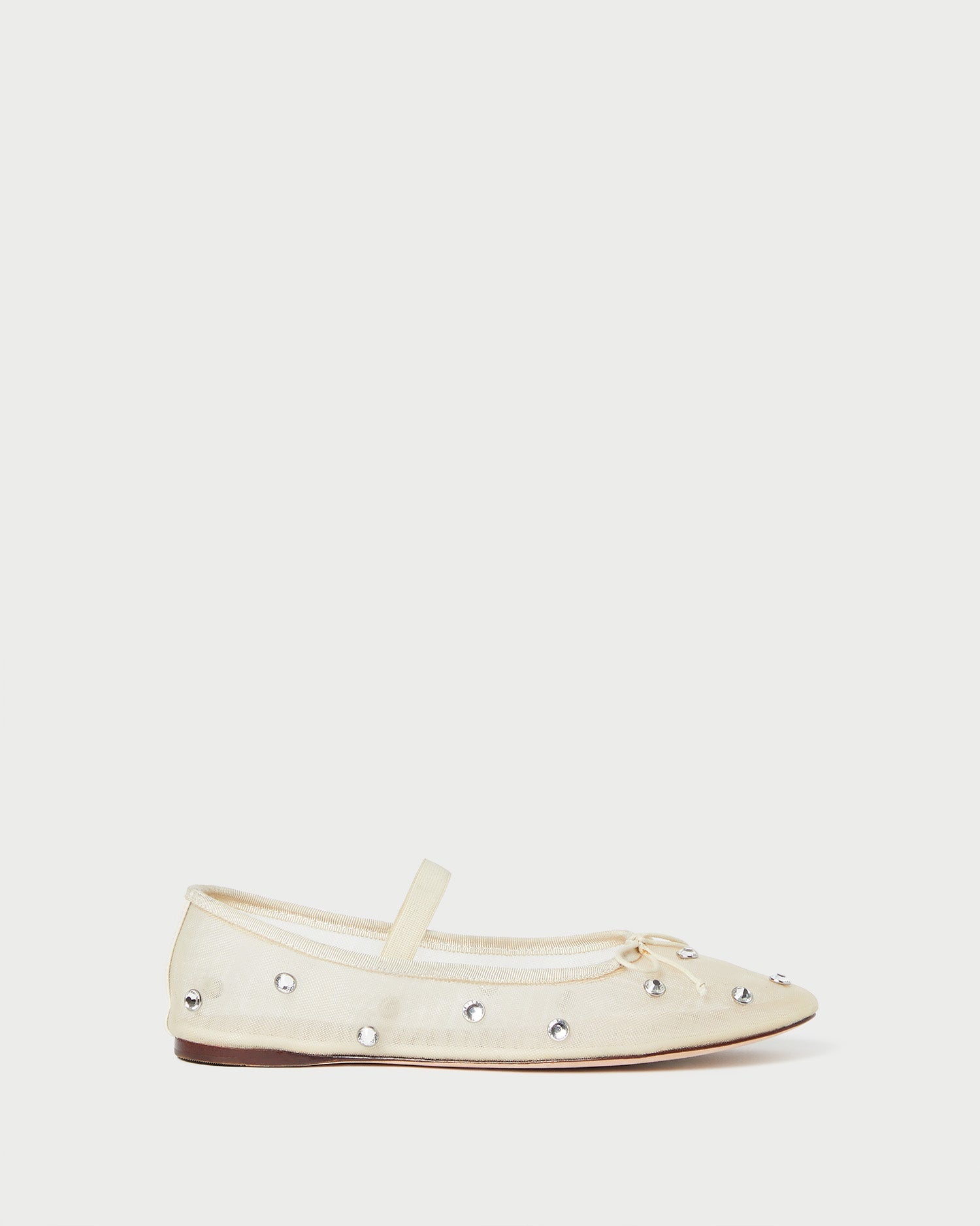 Loeffler Randall / Leonie Cream/Crystal Ballet Flat