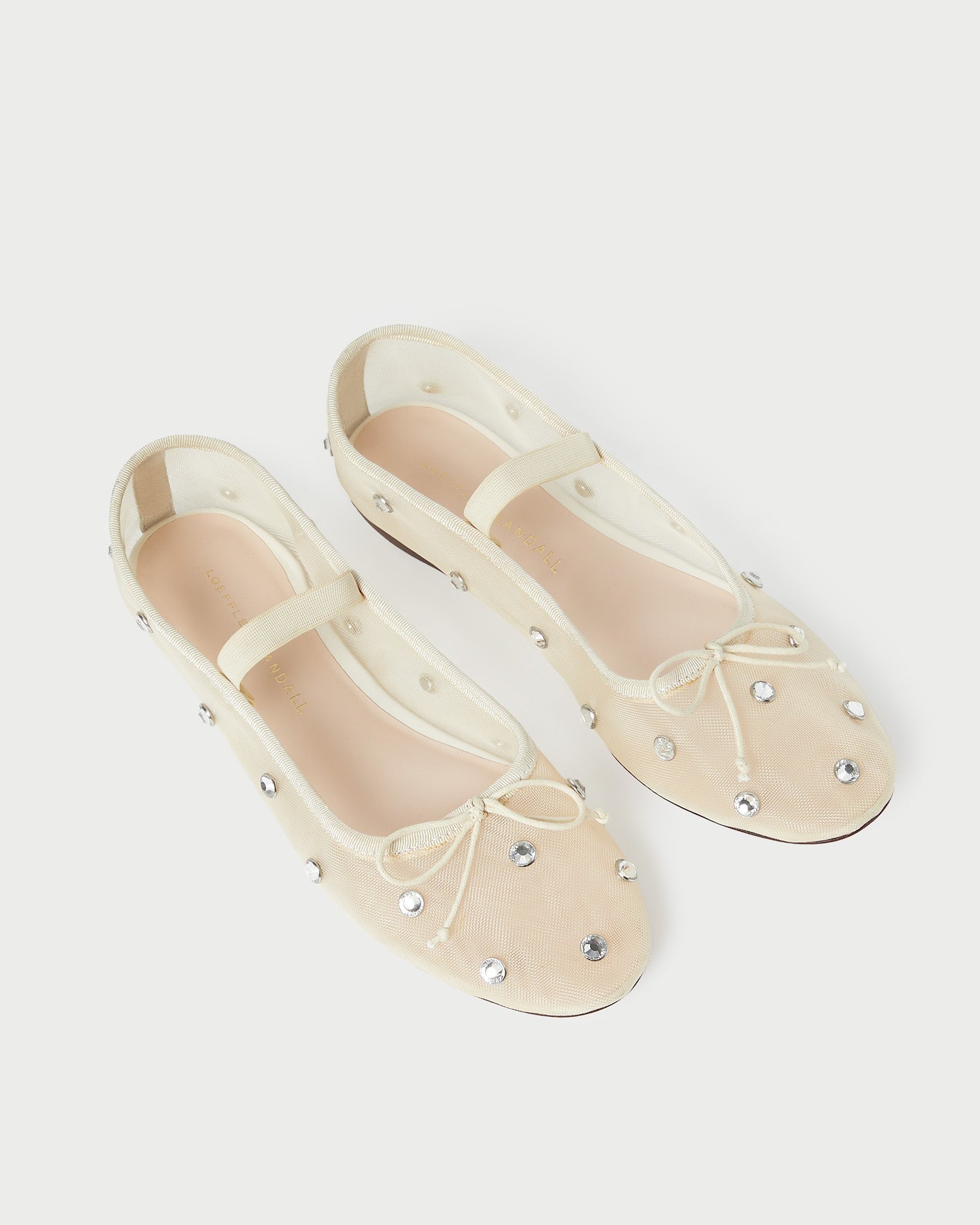 Loeffler Randall / Leonie Cream/Crystal Ballet Flat